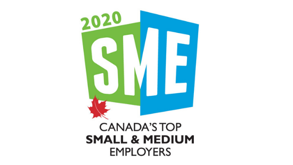 2020 Canada's Top Small & Medium Employers award badge.