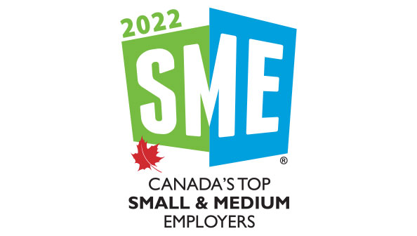 2022 Canada's Top Small & Medium Employers award badge.